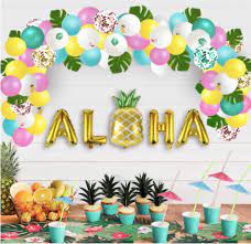 We really had a total blast with these hawaiian luau party ideas. Luau Party Balloon Arch Decorations Hawaiian Party Decorations Tropical Leaves Confetti Balloons Pineapple Summer Beach Pool Backdrop In 2021 Luau Party Supplies Hawaiian Party Decorations Luau Birthday Party