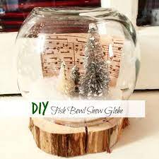 Easy Diy Fish Bowl Snow Globes Christmas Snow Globes Christmas Snow Globes Diy Snow Globes