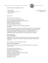 As an experienced and driven professional with a proven history of. Example Of A Cover Letter Uc Davis Health System