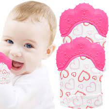 Buy Nepak Teething Mitten 2 Pcs Baby Glove Stimulating Teether Toys For Boys Girls Teething Glove For 3 6 Months Baby Pretty Sweet Heart Pink Online In Usa B086qvy2fp