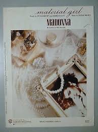 Material Girl Sheet Music 1985 Madonna Pop 2 Hit Ebay