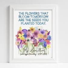 Thank you for the flowers quotes. Buy Teacher Gift Flowers Thank You Bloom Teacher Appreciation Flowers That Bloom Tomorrow Seeds You Plant Today Personalized Classroom Art Unframed Print Teacher