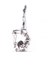 Yoga Pose Pencil And Pen Drawing Ap Art Yoga Poses Drawings