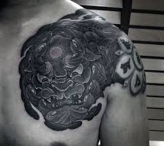 The foo dog tattoo usually has quite a fierce look, including exposed teeth, blood, sharp claws. 100 Foo Dog Tattoo Designs For Men Chinese Gaurdian Lions