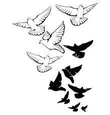 See more ideas about dove tattoo, birds tattoo, tattoos. Flying Pigeons Background Hand Drawn Vector Image On Vectorstock Dove Tattoo Design Dove Tattoo Doves Tattoo