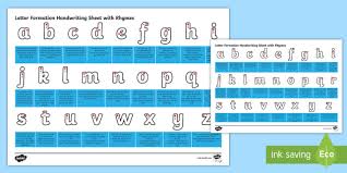Alphabet formation, s, simply kinder. Australian Handwriting Cheat Sheet Primary Resources