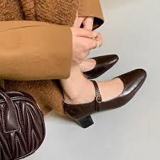 CHIKO Yamila Round Toe Block Heels Mary Jane Shoes