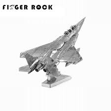Finger Rock Educational 3d Puzzles Metal Model Military F15 Fighter Airplane Apache Helicopter Jigsaw Diy Toy Gi Diy Toys Gifts Metal Puzzles Aircraft Modeling