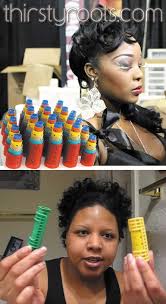 Roller sets on natural hair produces dopeness. Roller Set Short Relaxed Hair