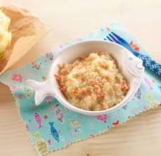Decouvrez La Recette Semoule Au Chou Fleur Et Saumon Des 9 Mois Pour Le Dejeuner Faites Le Plein D Idees Grace A Bledi Repas Bebe 12 Mois Recette Recette Bebe
