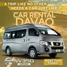 Rent Nissan Urvan Trip To Davao In 2020 Car Car Rental Turbo Intercooler