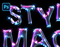 Download Free Psd Holographic Chrome Text Effect On Behance