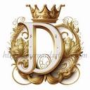 Digital Download Letter D Crown on Whitish Background Alphabet ...