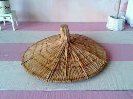 Miniature Ichimegasa Straw Hat With Koji Traditional Japanese Etsy Japanese Traditional Japanese Hat Traditional Whole Image