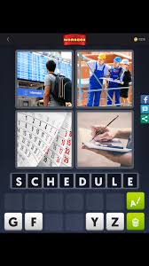 Here you will be able to find all the daily 4 pics 1 word answers. 4 Pics 1 Word Daily August 15 2018 Morocco Schedule Answer