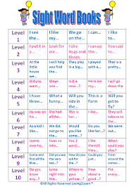 Sight Words Sight Words Books Chart