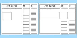 Create fantastic newspaper reports using the templates provided by this app. Blank Newspaper With Front Page Template Writing Activity