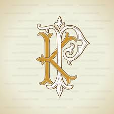 Wedding Logo Kp Pk Monogram Vintage Wedding Clip Art Wedding Logos P Logo Design Letter Logo Design