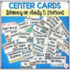 Literacy Center Rotation Board Center Signs