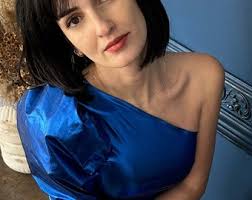 Vestido de fiesta azul real metálico brillante, conjunto disco ajustado  metálico, vestido de cóctel de noche con mangas abullonadas