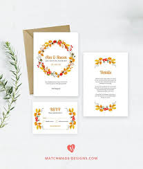 Fall Wedding Invitation Template Autumn Wedding Invite Printable Wreath Wedding Inv Autumn Invitations Wedding Invitations Online Cheap Wedding Invitations