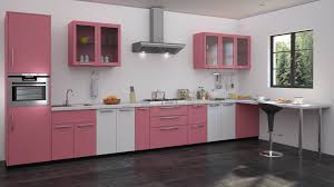 Pink White Colour Modualr Kitchen Designs Kitchen Design Color Modular Kitchen Cabinets Modern Kitchen Storage
