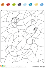 coloriage magique ce1 une jolie tortue malen nach zahlen trucs de faciles