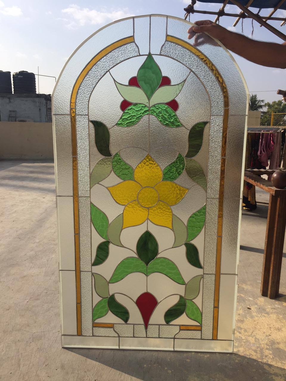 Luxury architecture glass designing in stain glass product image