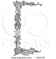 Black And White Vines Clipart Clipart Of A Vintage Black And White Grape Vine Border Royalty Free Vector Illustration By Prawny Vintage Free Vector Illustration Vine Border Grape Vines