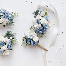 5 out of 5 stars. Excited To Share The Latest Addition To My Etsy Shop Corsage And Boutonniere Set Bouto Blue Wedding Bouquet Corsage And Boutonniere Set Blue Flowers Bouquet