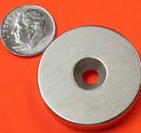 N52 Neodymium Magnets 1.26 in x 1/4 in Disk w/Dual Sided Countersunk Hole