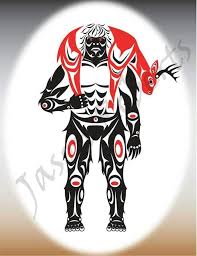 Sasquatch Artwork Bigfoot Art Haida Art Bigfoot