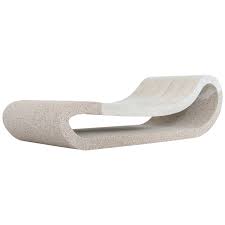 Cream Cement And Porcelain Chaise Lounge By Fernando Mastrangelo 30 000 Lounge Chair Outdoor Chaise Chaise Lounge