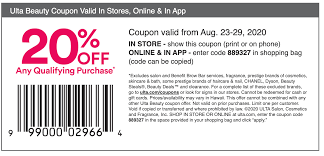 Think twice before you skip the sephora and ulta collection aisles. Ulta 20 Off Non Prestige Purchases More Gift With Purchase