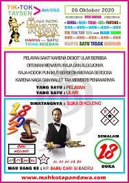 Syair Hongkong Malam Ini Selasa 06 10 2020 Prediksi Angka Togel Singapura Syair Hongkong Sidney Kuda Lari