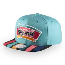 San Antonio Spurs Men S Mitchell And Ness Fiesta Hwc Paint Stripes Snapback Hat Teal Ladies Tops Fashion San Antonio Snapback Hats