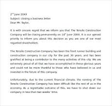 Letter requesting for closing bank acount. Free 6 Sample Closing A Business Letter Templates In Ms Word Pdf