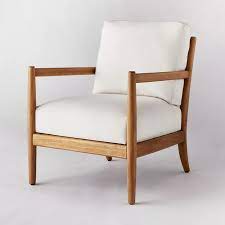 Ladder Back Wood Arm Accent Chair Cream Threshold Designed With Studio Mcgee Accent Chairs Wooden Accent Chair Living Room Chairs