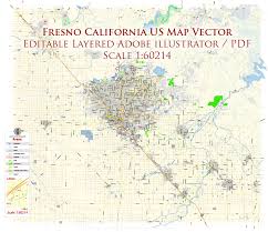 Evaluate demographic data cities, zip codes, & neighborhoods quick & easy methods! Fresno California Us Map Vector Exact City Plan Low Detailed Street Map Editable Adobe Illustrator In