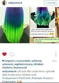 Purple Blue Green Hair Arcticfox Hair Dye Doesn T Fade Much Blue Green Hair Green Hair Dyed Hair