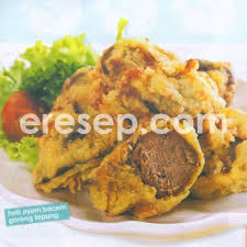 Sajikan ayam goreng bacem selagi. Hati Ayam Bacem Goreng Tepung