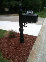 Find everything you need to turn your house into a home with unique décor to fit every style. Gibraltar Mailboxes Stratford Mailbox Post Combination Black Sc000b01 The Home Depot Mailbox Landscaping Mailbox Makeover Mailbox Post