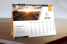 Trevor Free Simple Clean Desk Calendar Design Template 2019 And 2020 Psd Desain