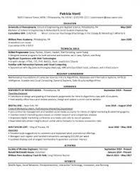 Technology in energy and the environment, design for sustainability. Undergraduate S Student Resume Samples Career Services University Of Pennsylvania