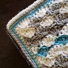 Solid Shell Stitch Blanket Pattern Oombawka Design Crochet Corner Edging Crochet Blanket Edging Crochet For Beginners Blanket Crochet Blanket Pattern Easy