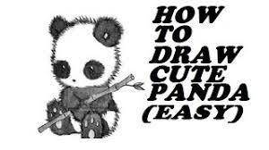 Learn to draw this cute panda with me in this step by step video tutorial! How To Draw Cute Panda Realistic Easy Youtube