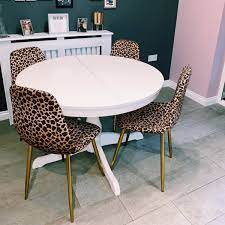 Dining room chair covers set of 6 wildlife animal leopard print removable stretch chair protector washable kitchen seat slipcover with elastic band for hotel, ceremony. Animal Print Dining Chairs Off 52