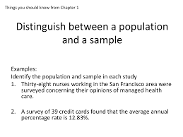 A sample should be selected from a population randomly, otherwise it may be prone to bias. Distinguish Between A Population And A Sample