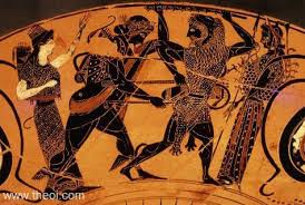 The difference is best told. Heracles Apollo Ancient Greek Vase Painting