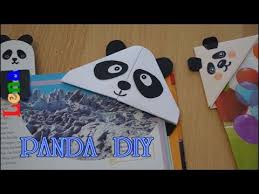 Wenn du ein lesezeichen mit deinem namen ausmalen mã¶chtest, dann klicke hier: Diy Panda Lesezeichen Diy How To Make Paper Panda Bookmark Diy Zakladka Dlya Knig Youtube